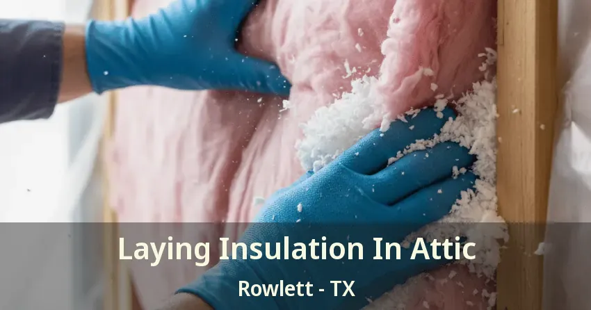 Laying Insulation In Attic Rowlett - TX Laying Insulation In Attic Rowlett - TX